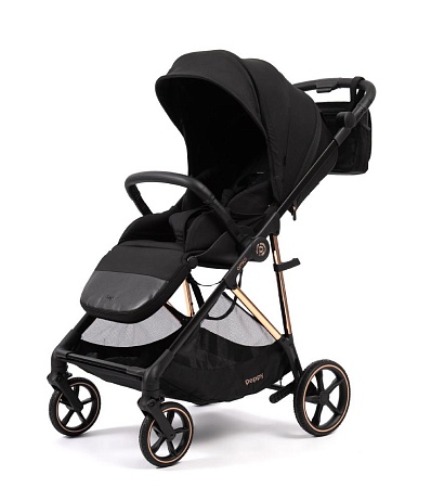 Прогулочная коляска Peppy Amici (Black) черный, рама золото (LX)