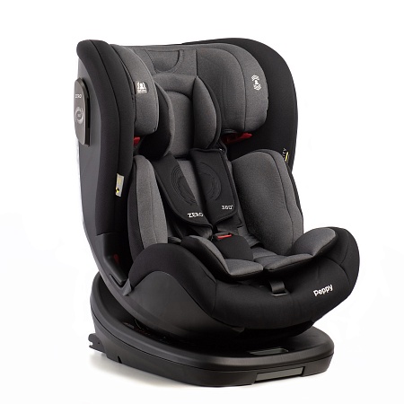 Автокресло Peppy Zero Isofix (black/grey) черный/серый